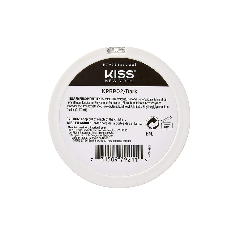 KISS NEW YORK Pro Touch Glow and Bronze Powder swatch close-up shows rich bronze shimmer.