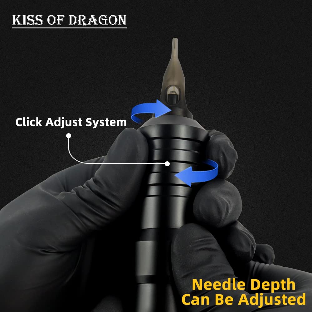 Kiss of Dragon cartridge needles in stainless steel for reliable tattooing