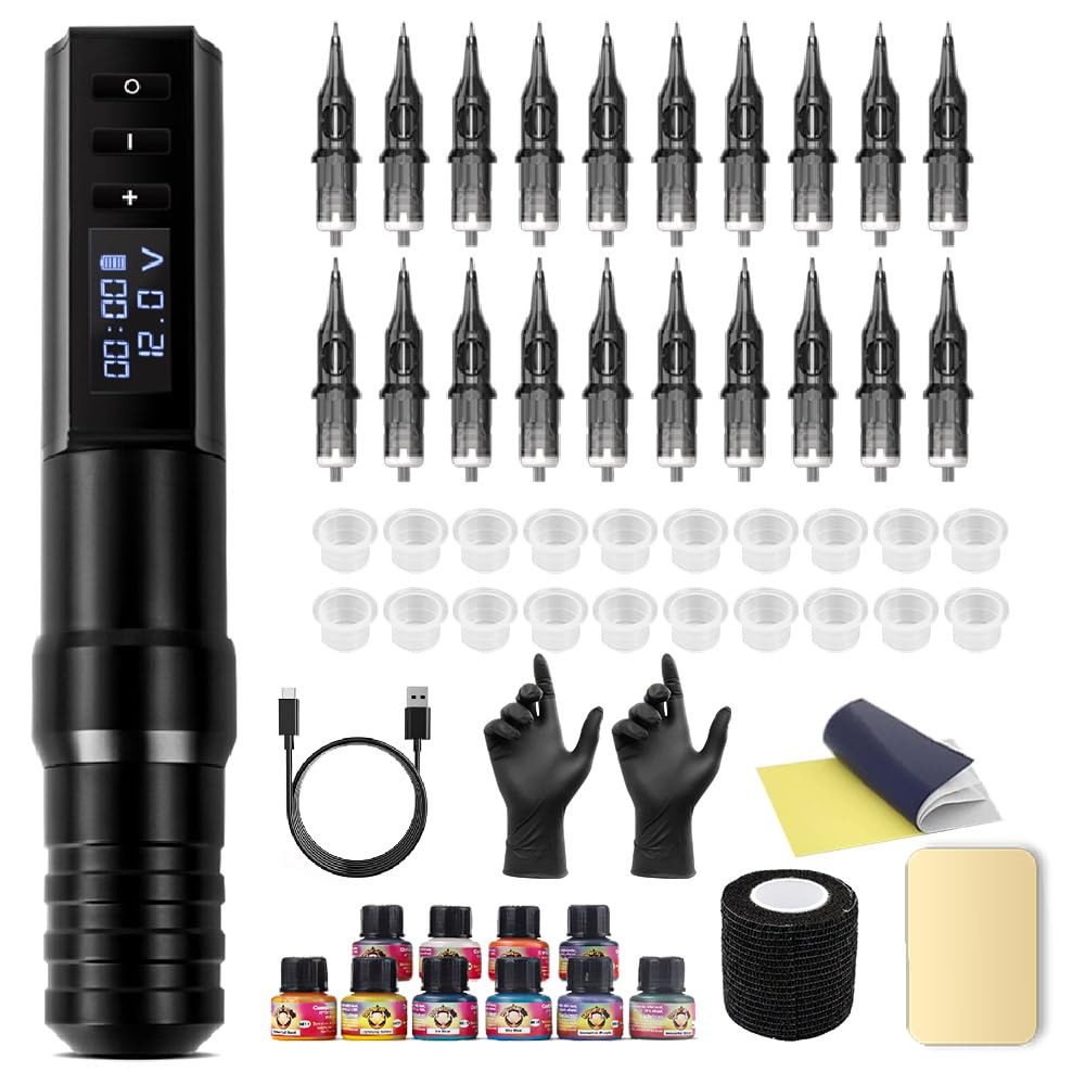 Kiss of Dragon wireless tattoo gun machine for portable precision on the go