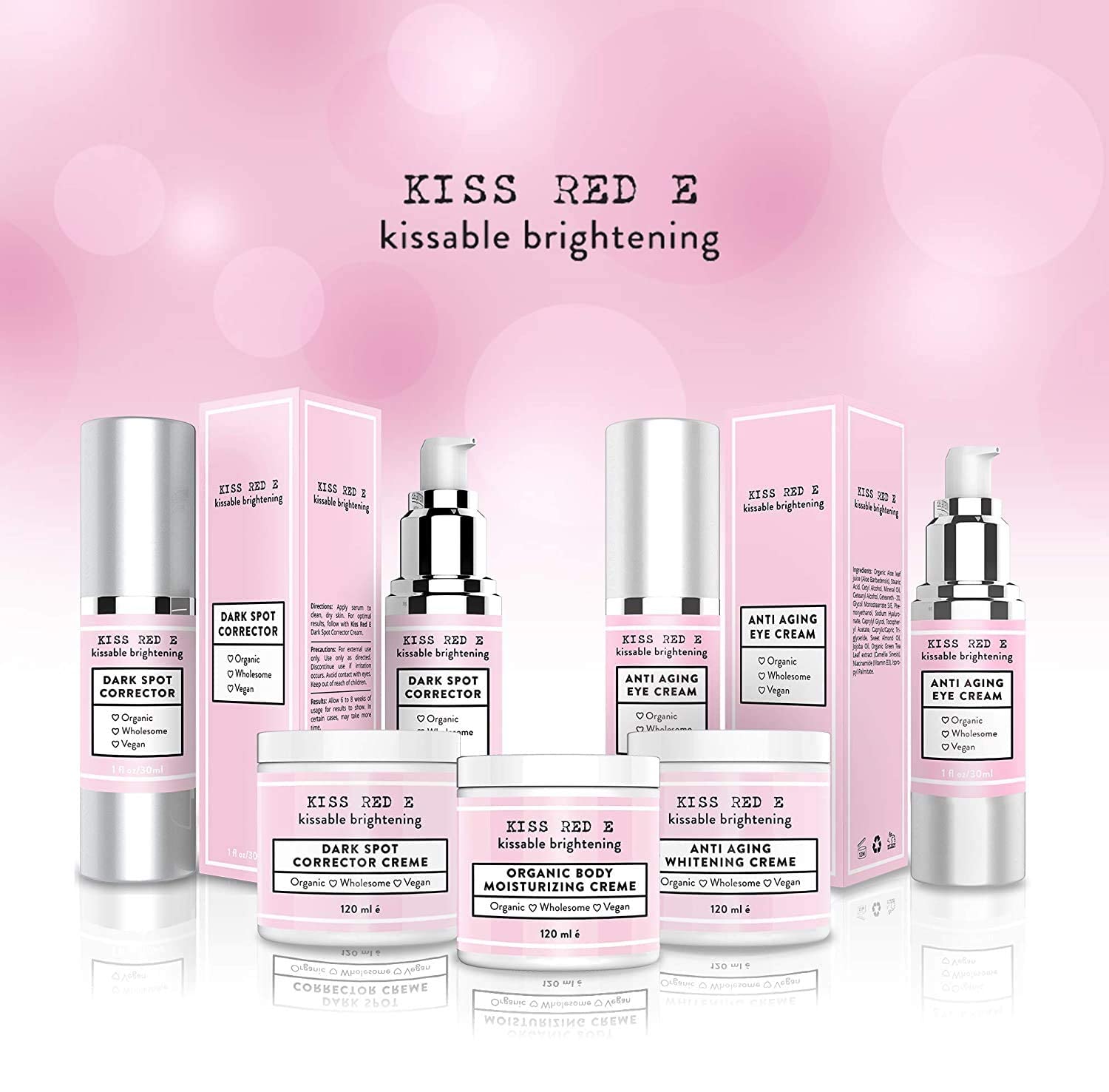 Kiss Red E before-after image illustrating potential improvement in age spots