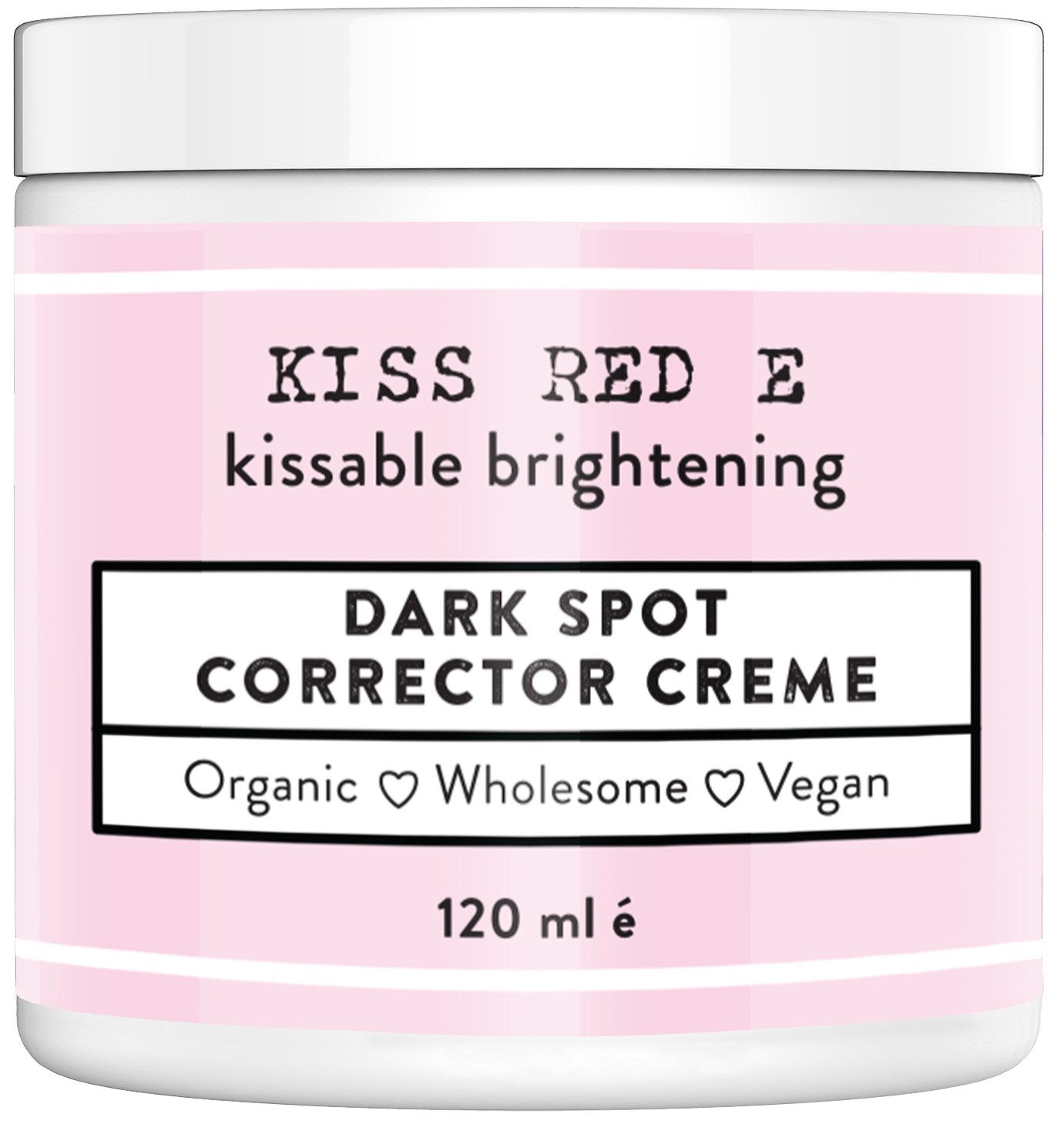 Kiss Red E dark spot corrector bottle for precise facial application and even tone