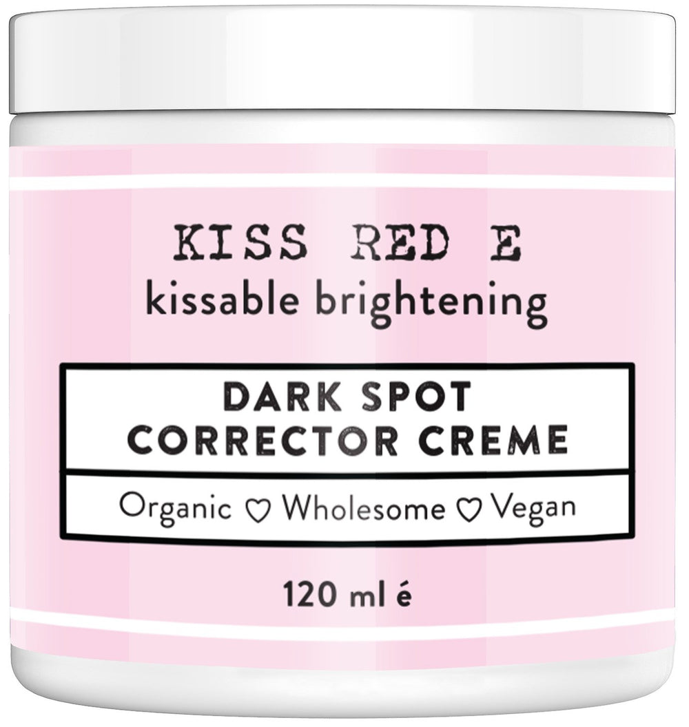 Kiss Red E dark spot corrector bottle for precise facial application and even tone