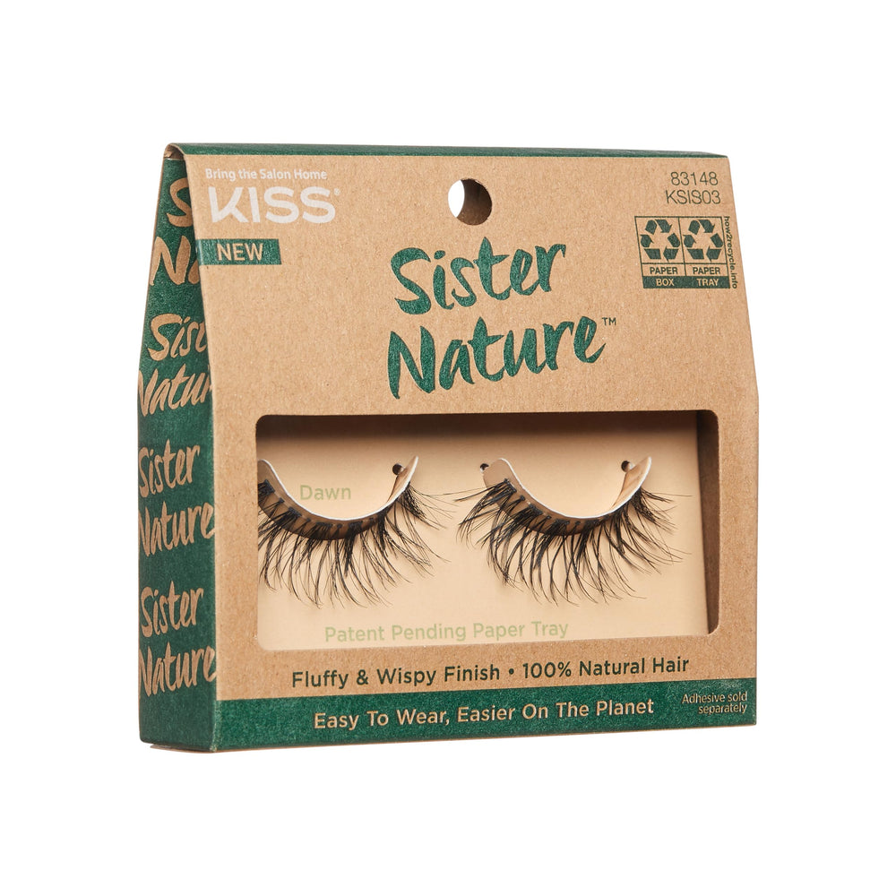 KISS Sister Nature Dawn reusable strip lashes designed for multiple wears.