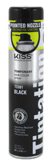 KISS Tintation black spray demonstrating pillow-friendly, smudge-proof finish after overnight wear.