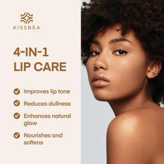 KissBea Lip Lightening vanilla scent enhances application and conditioning lips.