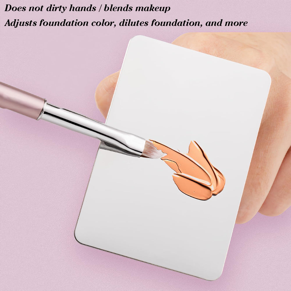 KissDate makeup palette with thumb-hole design for comfortable grip.