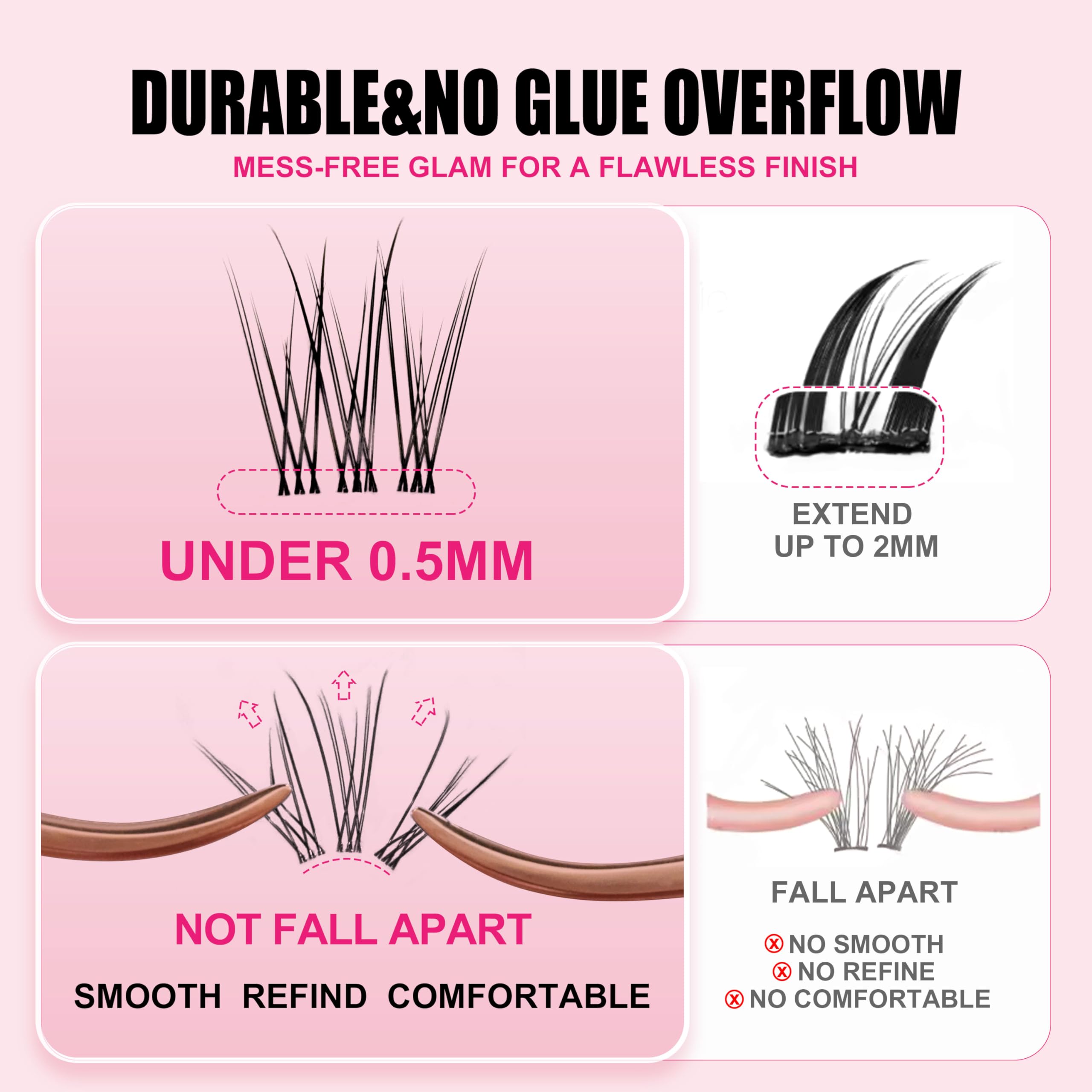 Kisslily beginner-friendly lash kit with remover for cleanup.
