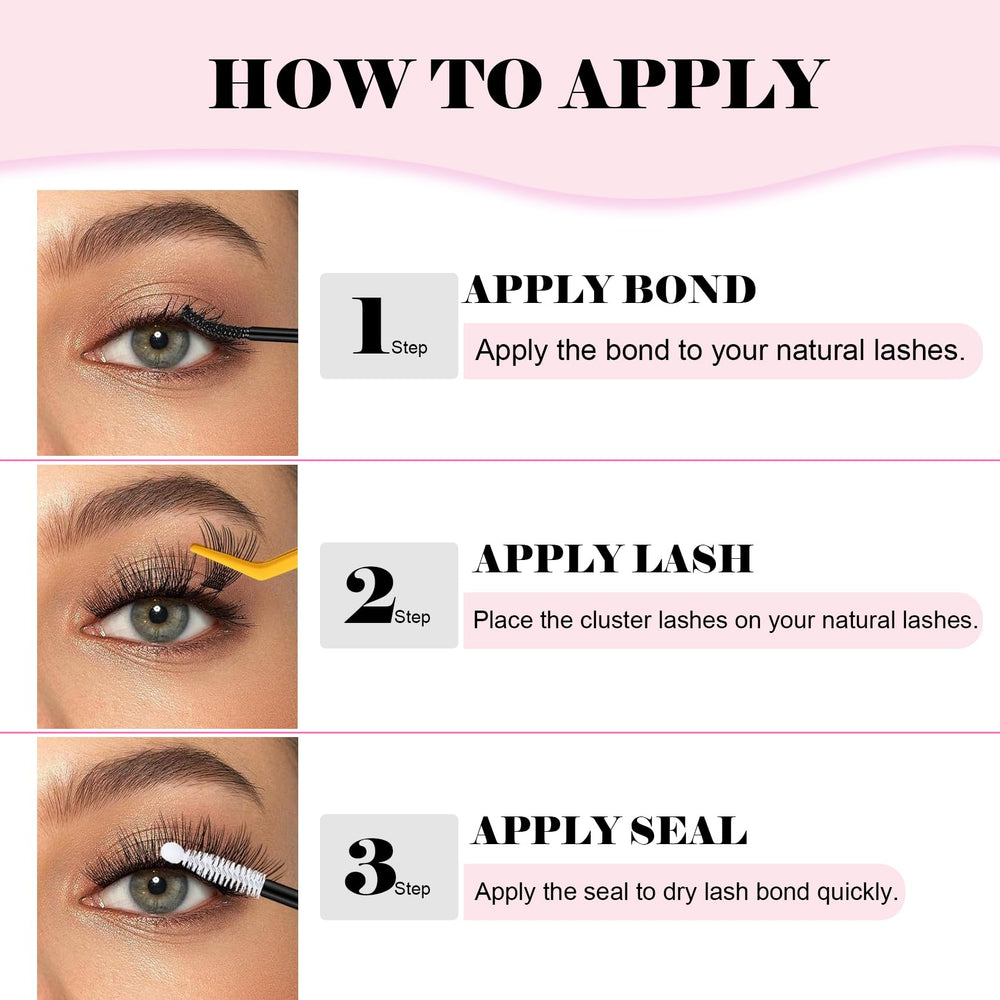Kisslily individual lashes with elegant curl and separation.