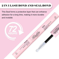 Kisslily Lash Cluster Glue application step image highlights fast, even 360° coverage.