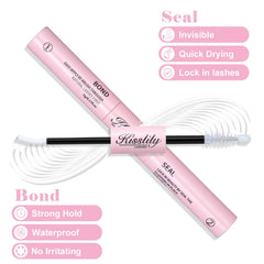 Kisslily Lash Cluster Glue brush shows smooth spiral application for easy use.