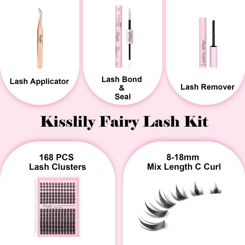 Kisslily Lash Remover included for gentle, easy lash cleanup.