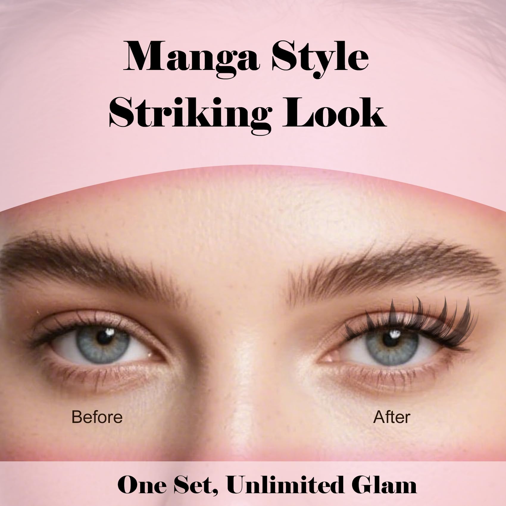 Kisslily Manga DIY Wispy Lashes shown for versatile daily wear.