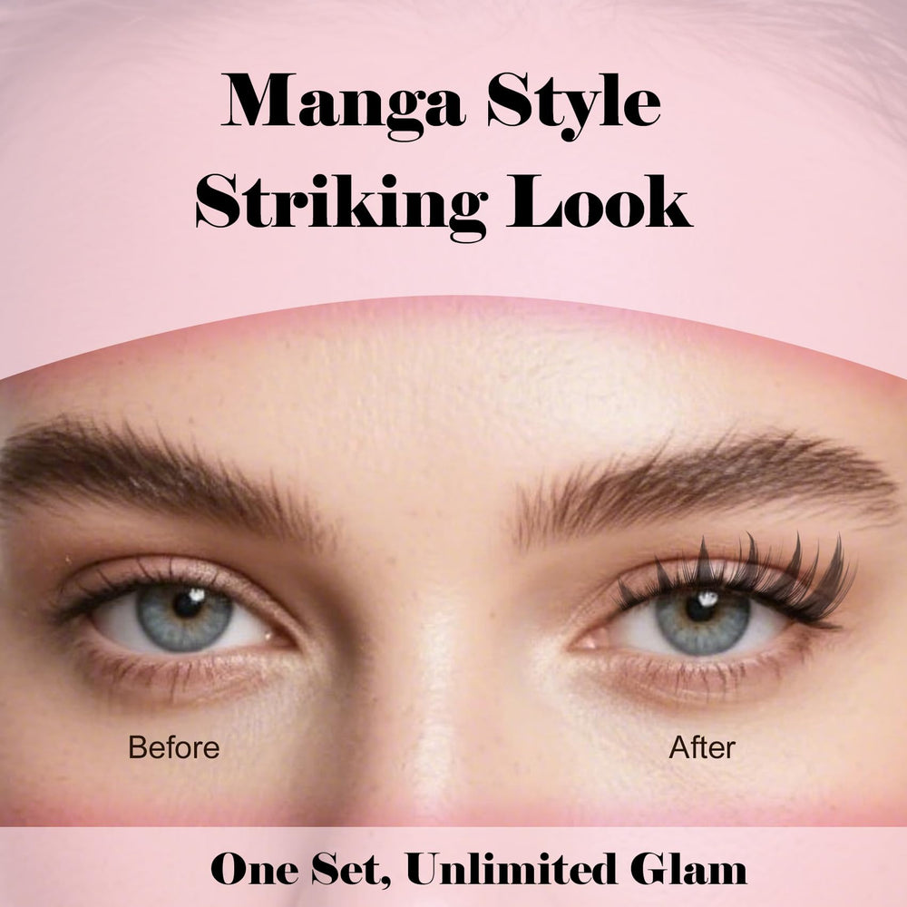 Kisslily Manga DIY Wispy Lashes shown for versatile daily wear.