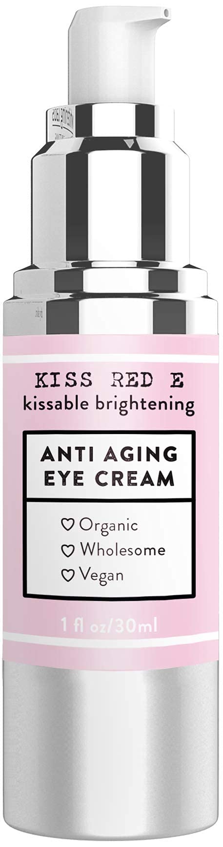 KissRedE eye cream texture being applied with fingertip for gentle hydration