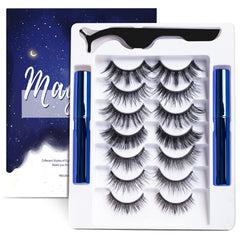Kistep magnetic-eyelashes-kit-7-pairs: seven reusable styles for versatile looks.