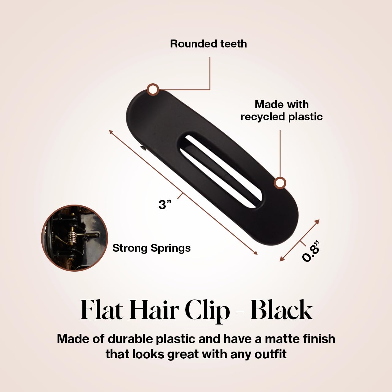 Kitsch small clip for fine hair and delicate sections during quick fixes