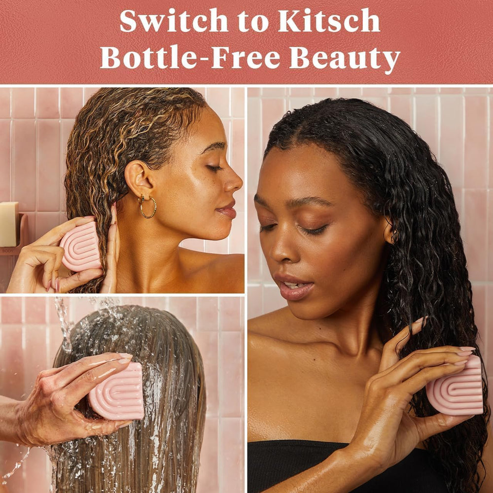 Kitsch Castor Oil Conditioner Bar castor oil moisturizes hair and scalp balance.