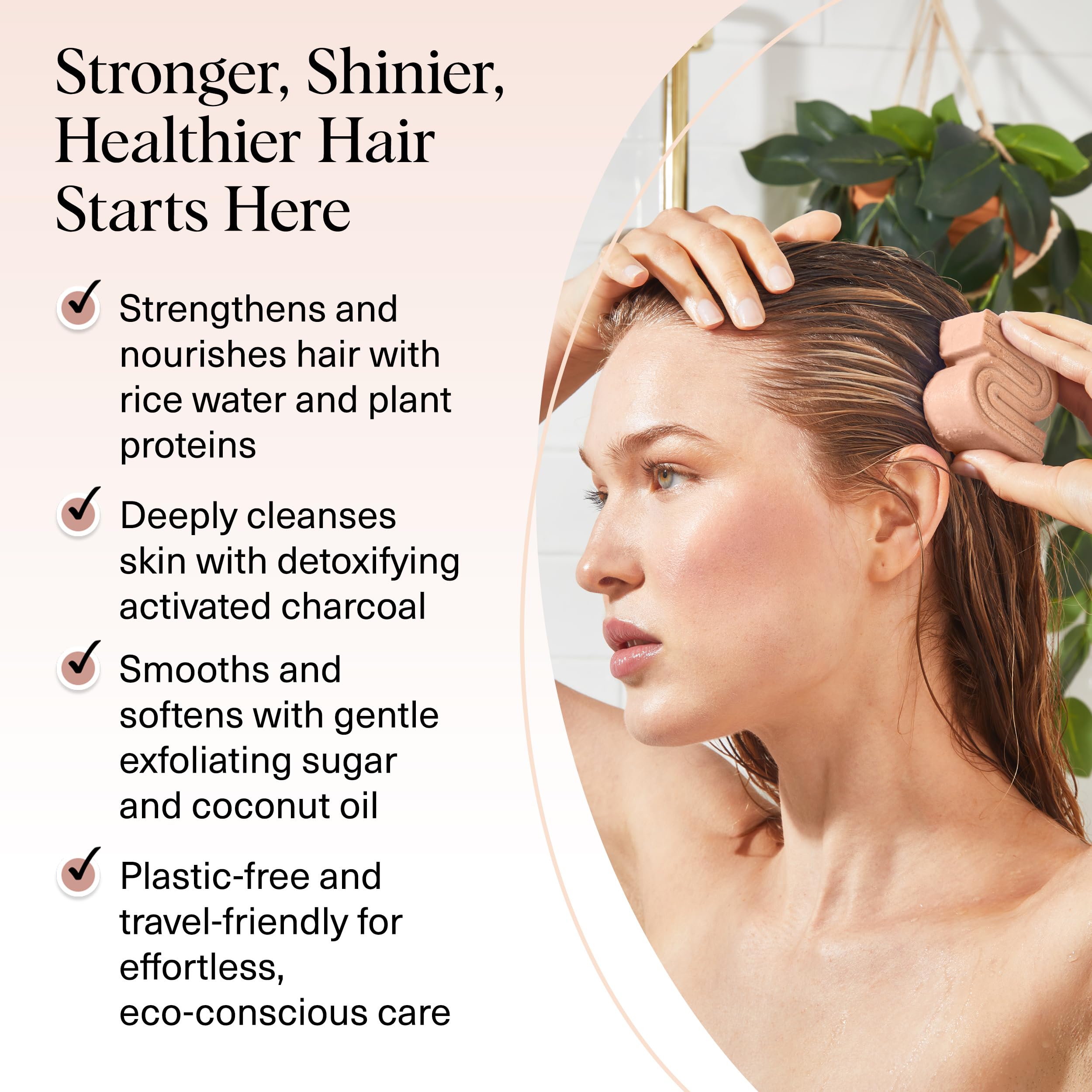 Kitsch charcoal body wash bar for a refreshed, oil-balanced cleanse.