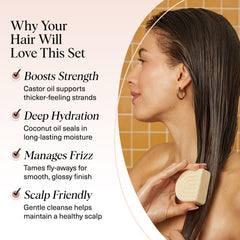 Kitsch Coconut Oil Conditioner Bar packshot emphasizing deep moisture and shine for dry hair.