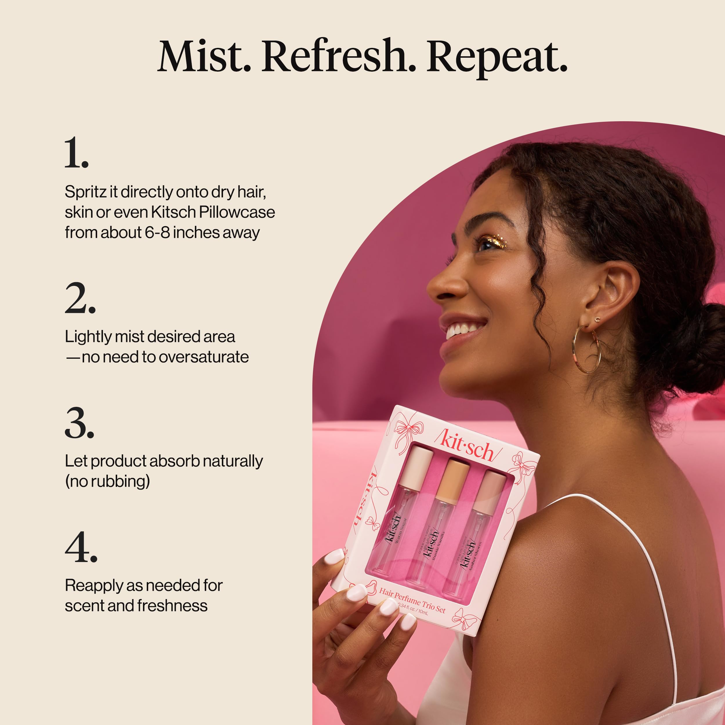 Kitsch Hair Perfume Mini Bottles Collection for on the go