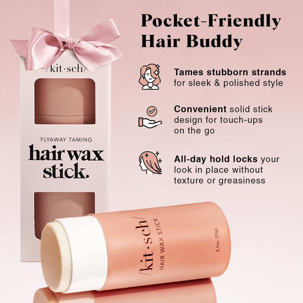 Kitsch Hair Wax Stick frizz-control helps create sleek, controlled strands.