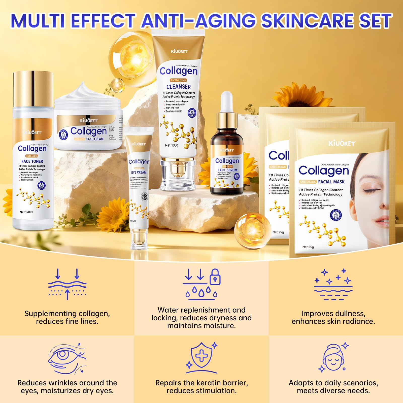 KIUORET Collagen Toner prepping skin for hydration and smooth texture.
