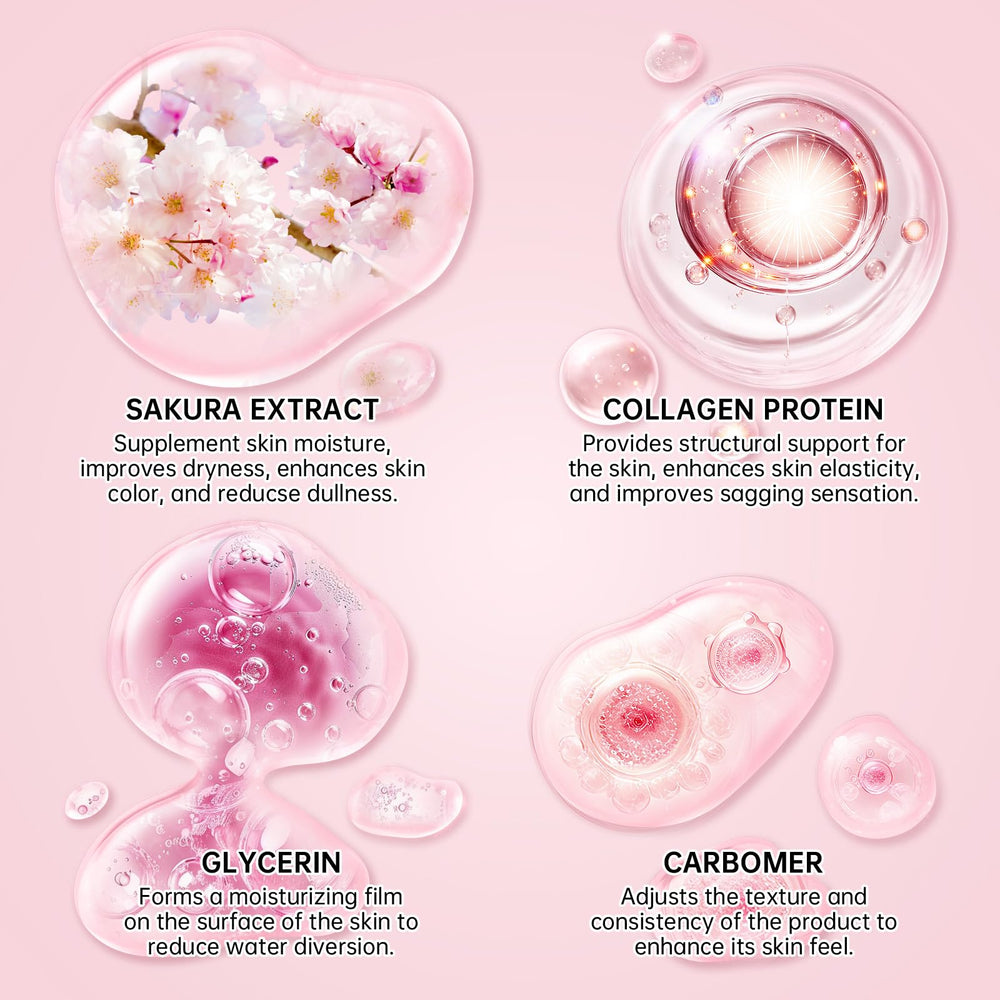 KIUORET Sakura Serum bottle for lightweight nourishment and glow
