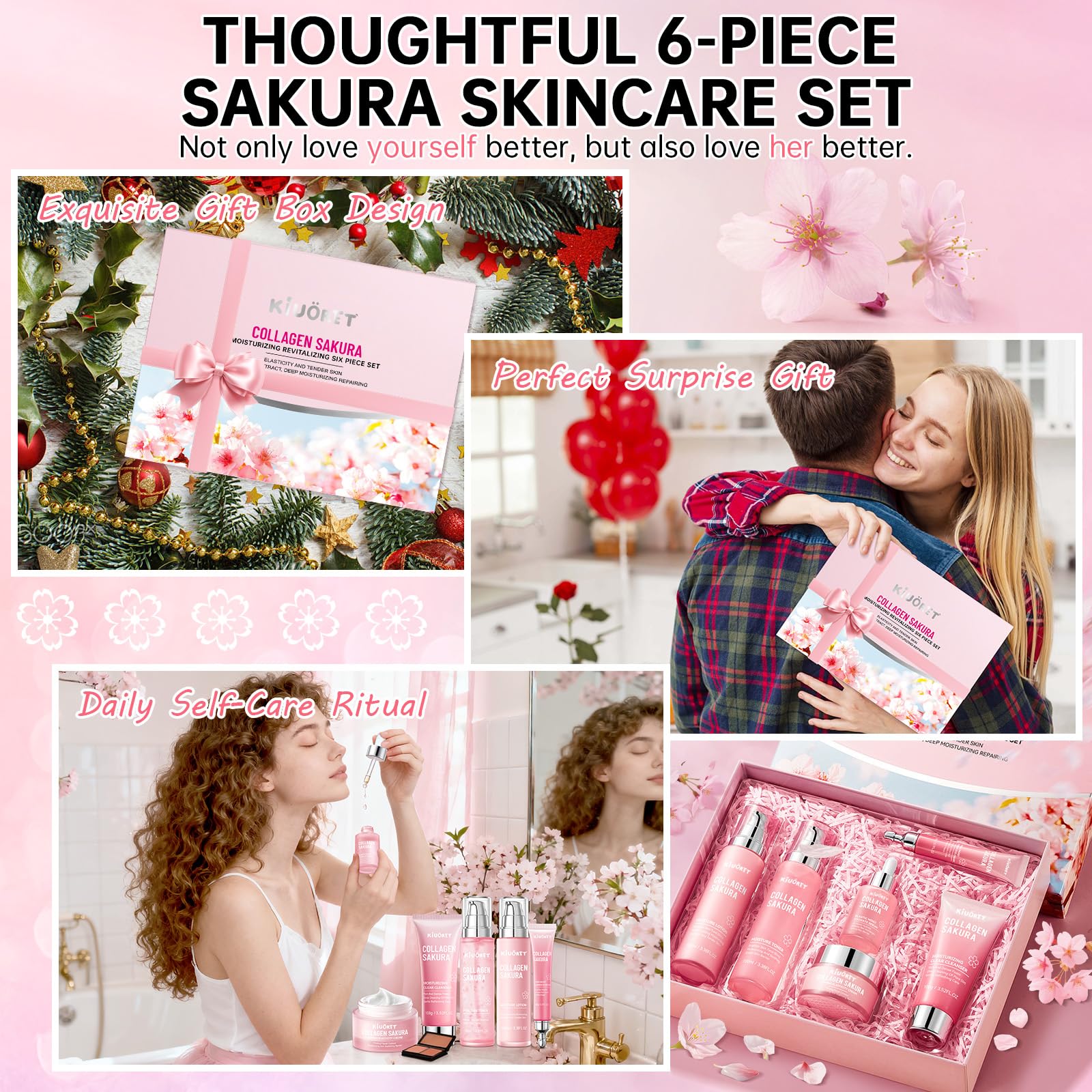 KIUORET Sakura Skincare Set box for a complete routine at home