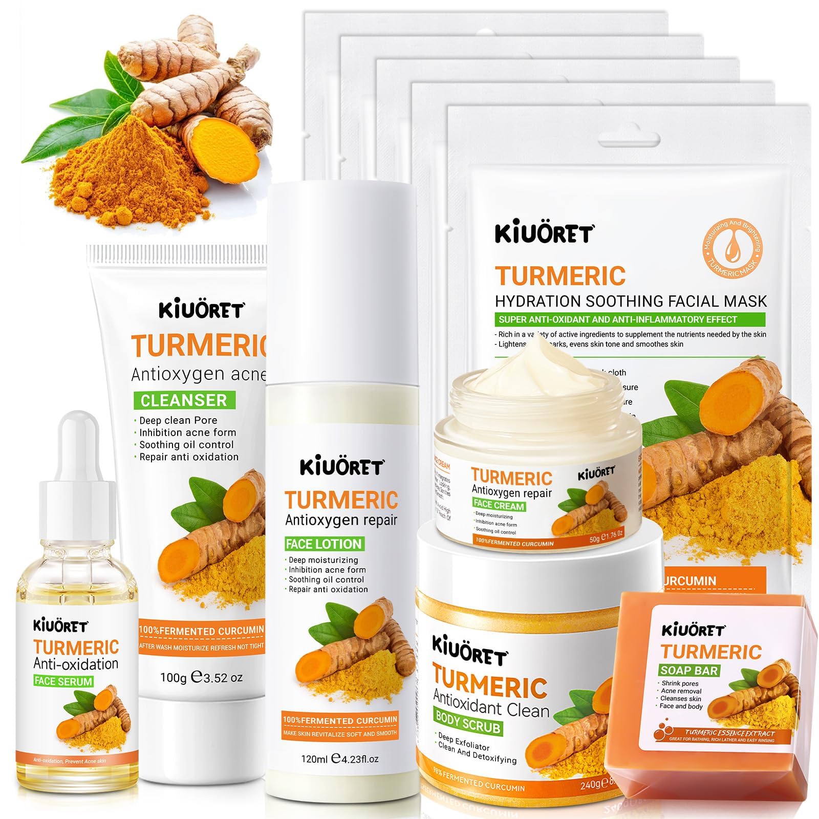 KIUORET Turmeric Cleanser image showing gentle cleansing for refreshed, smooth skin