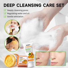 KIUORET Turmeric Scrub image demonstrating gentle exfoliation for radiant texture