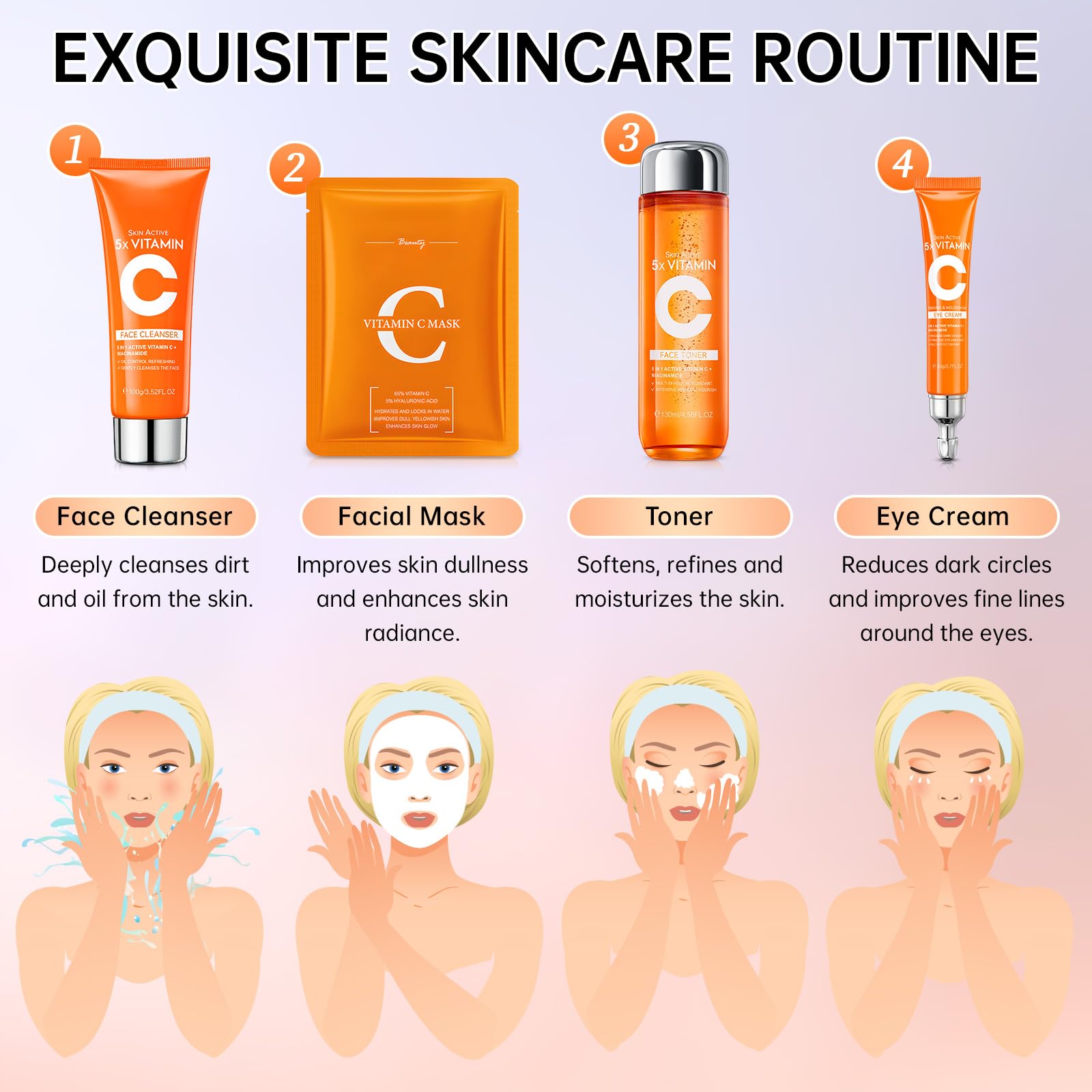 KIUORET Vitamin C Face Cream supplies rich moisture for firm, soft skin.