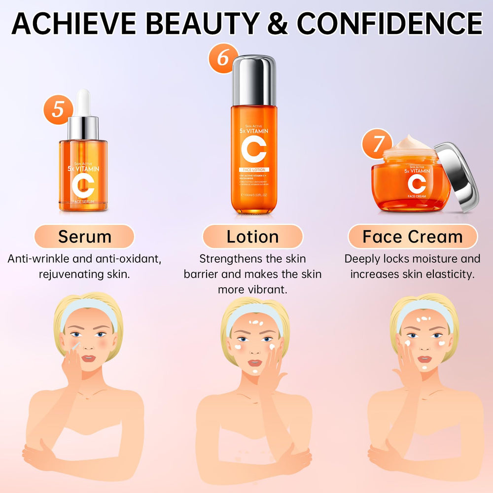 KIUORET Vitamin C Sheet Masks offer quick rehydration and nutrient boost.