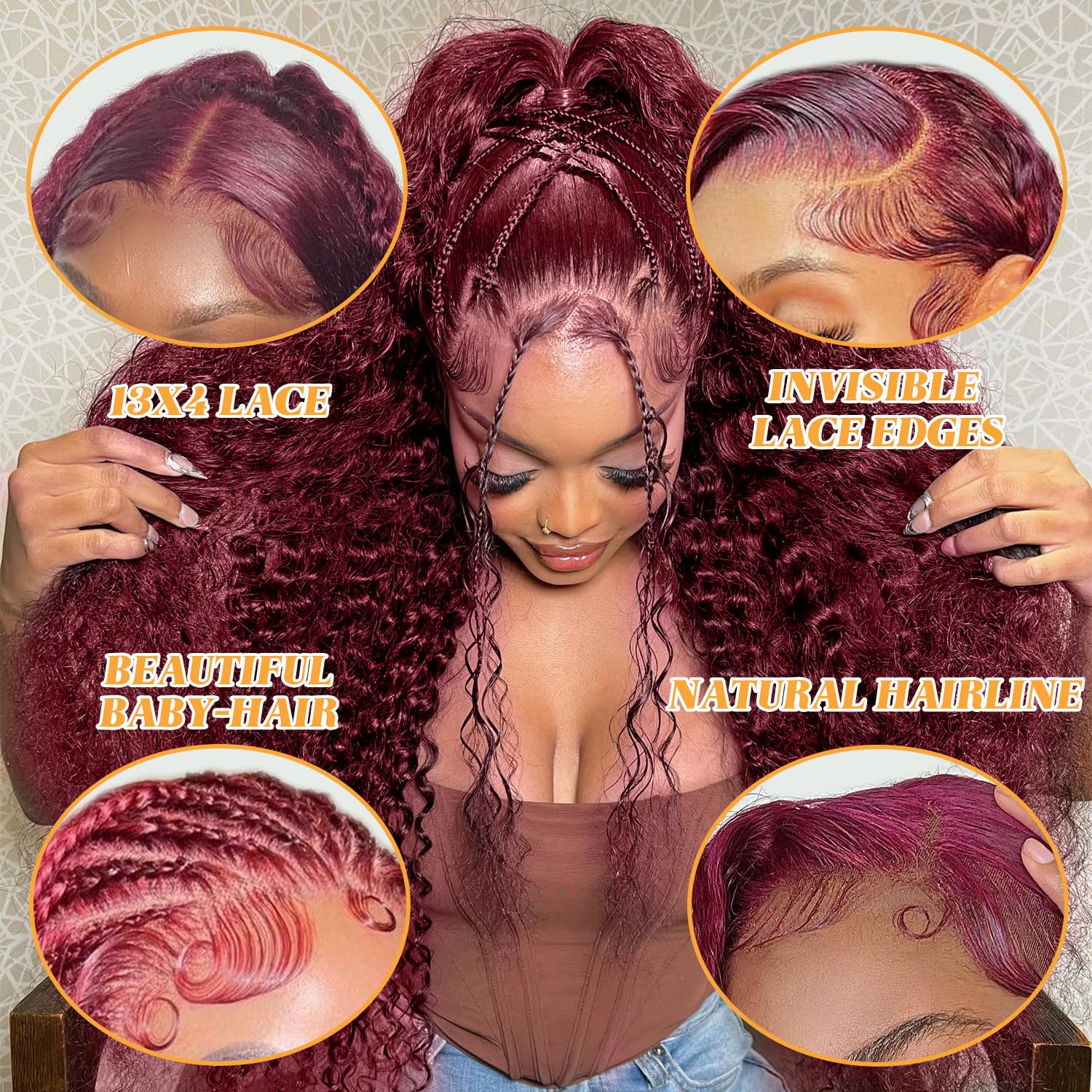 Kivolin pre-plucked baby hair lace front creates seamless hairline