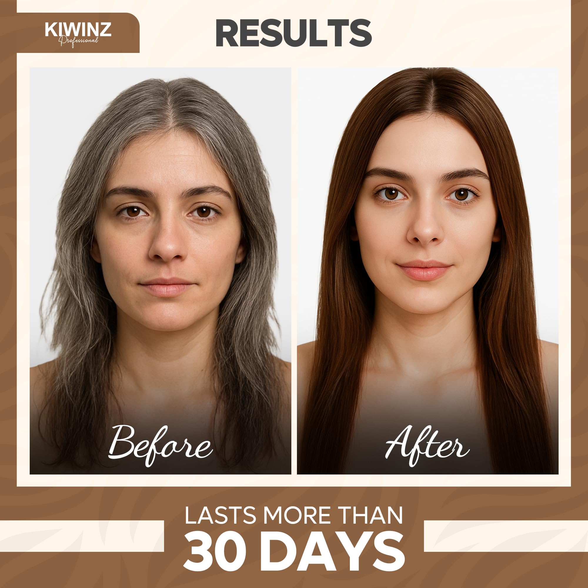 Kiwinz Professional dye mixture ready for application offers even distribution.