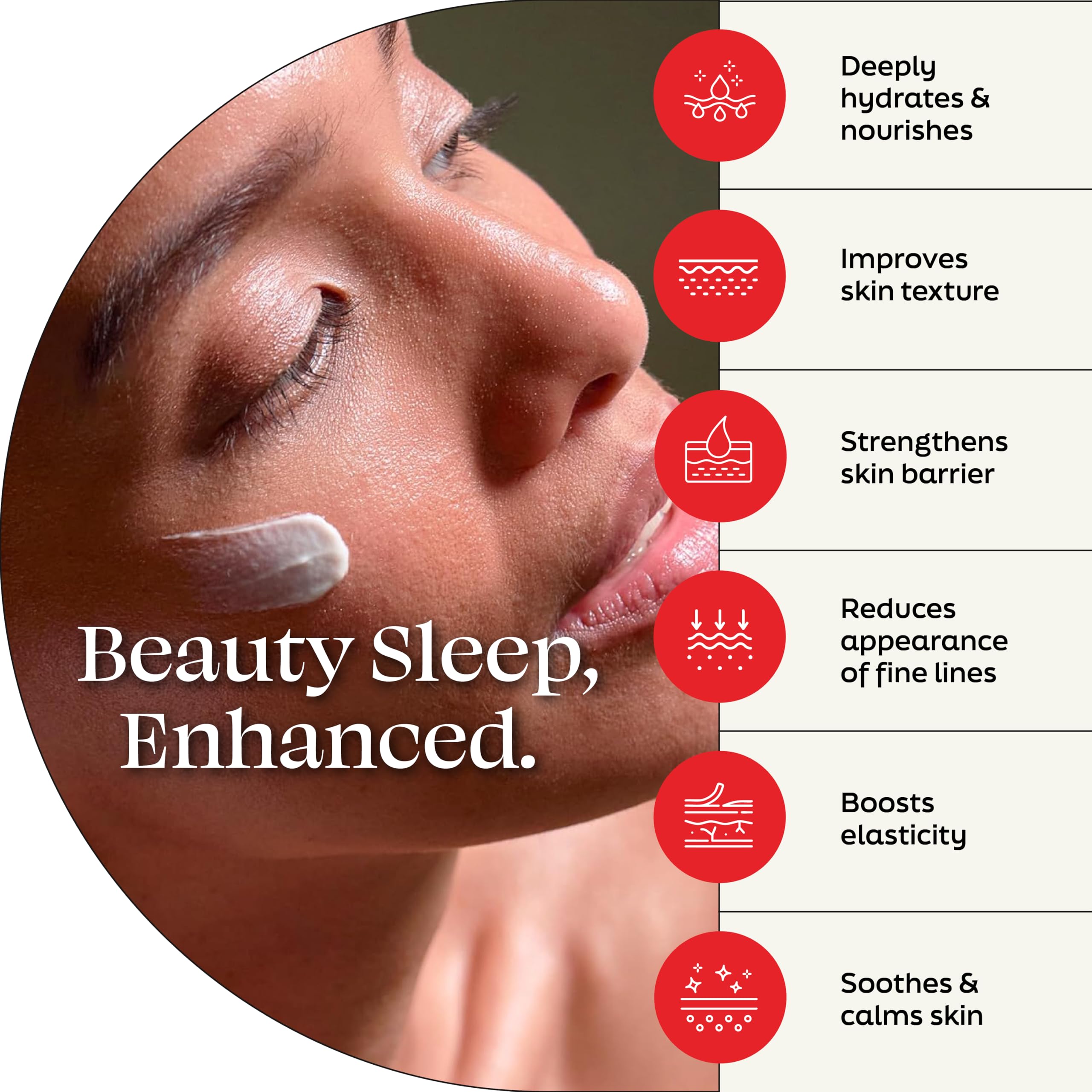 Kiyomi Skin Night Cream jar opening reveals the creamy, nourishing formula.