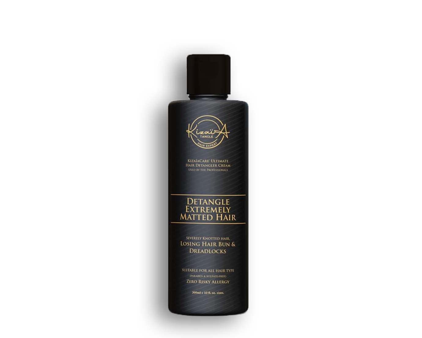 KizaiaCare Ultimate Detangler bottle pour for smooth, painless detangling.