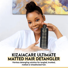 KizaiaCare detangler for child detangling shows gentle, safe use.