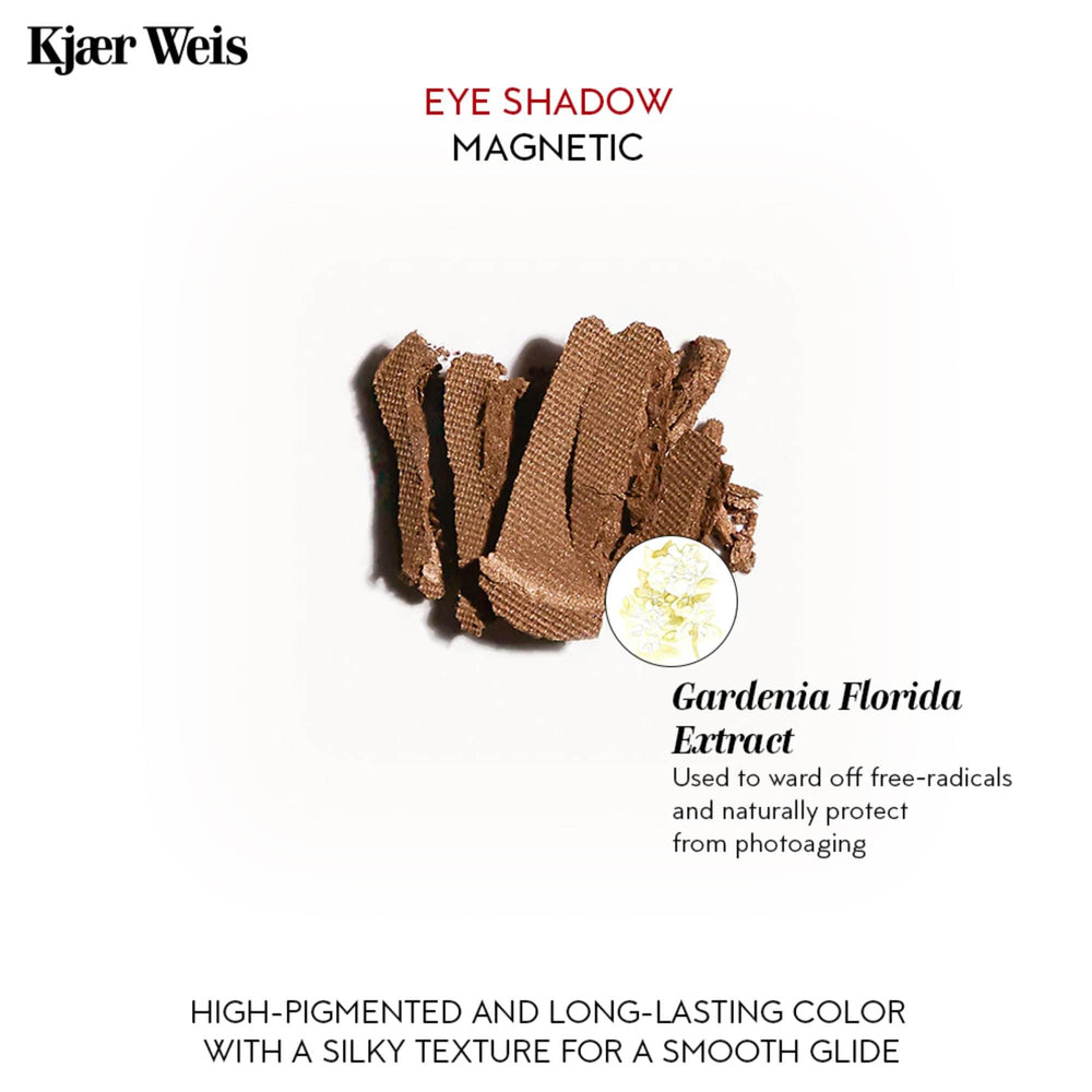Kjaer Weis Powder Eye Shadow Magnetic brown gold shade adds depth