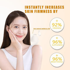KKINYAS serum applied around the eyes for potential firming and contouring.