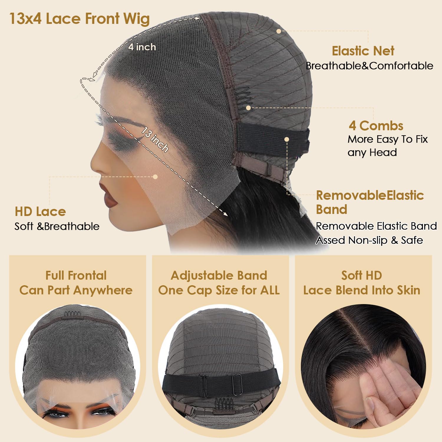 Kkioor natural-black human hair wig offers long-lasting style.