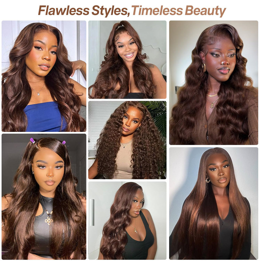 Kkioor chocolate brown wig suitable for weddings and events.