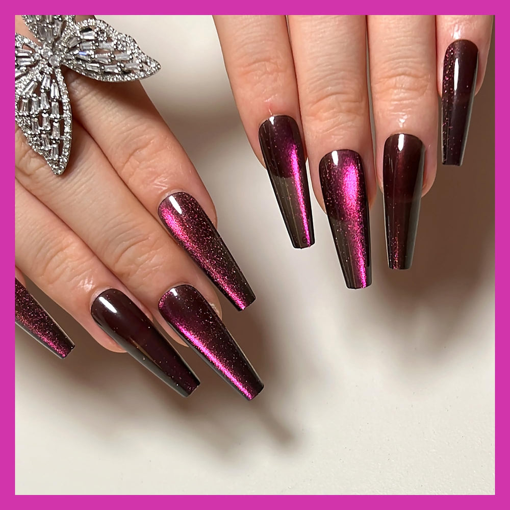 KKUUOO full cover glossy acrylic nails for a salon look at home