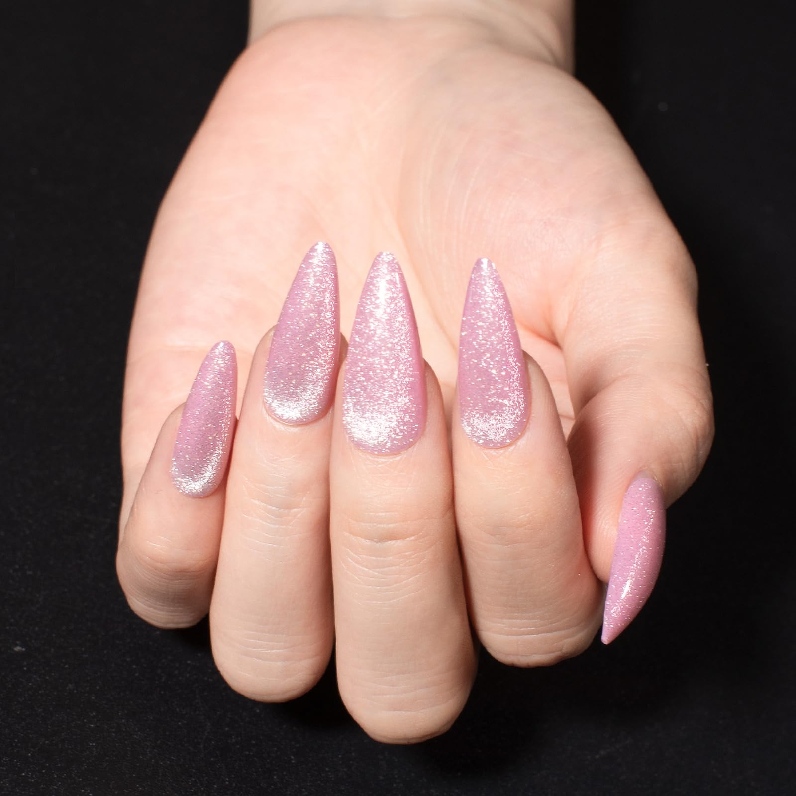 KKUUOO full-cover glossy acrylic nails for durable, salon-like wear
