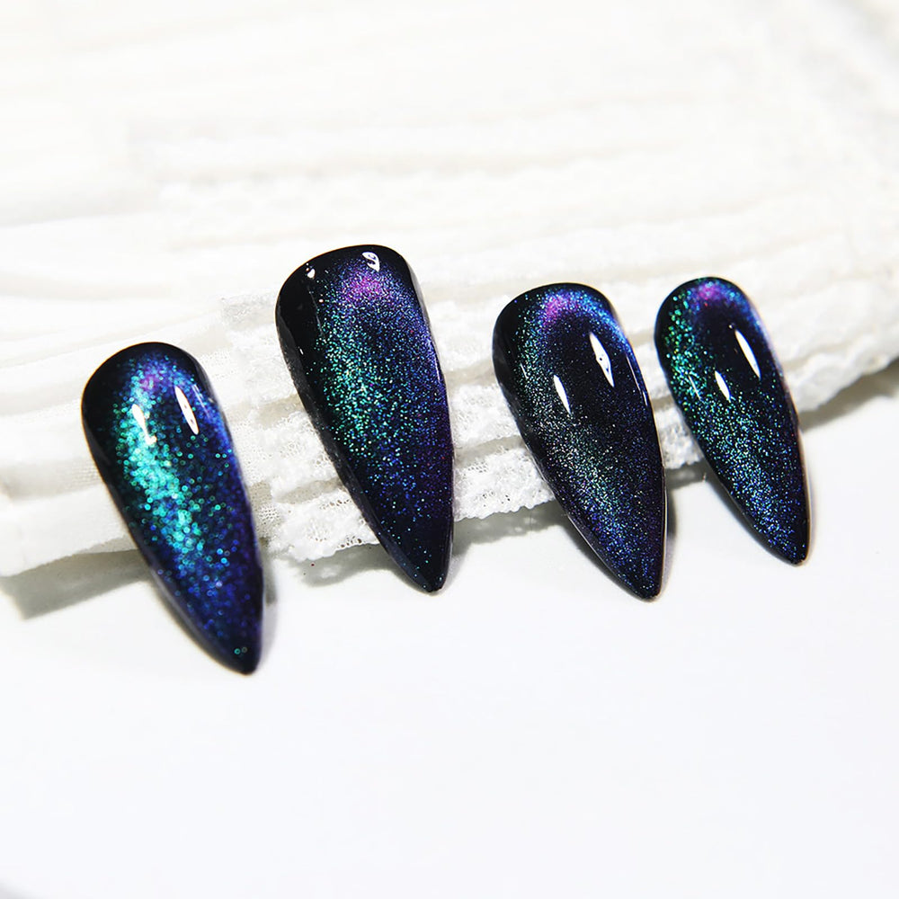 KKUUOO Stiletto nails with velvet finish for a luxe, salon-style manicure.