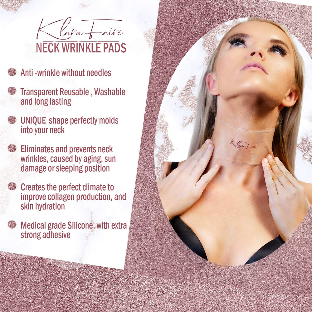 Klara Faire soft adhesive neck patch stays in place during daily activity