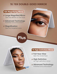 Klarh travel makeup mirror 10x close-up for precise detailing