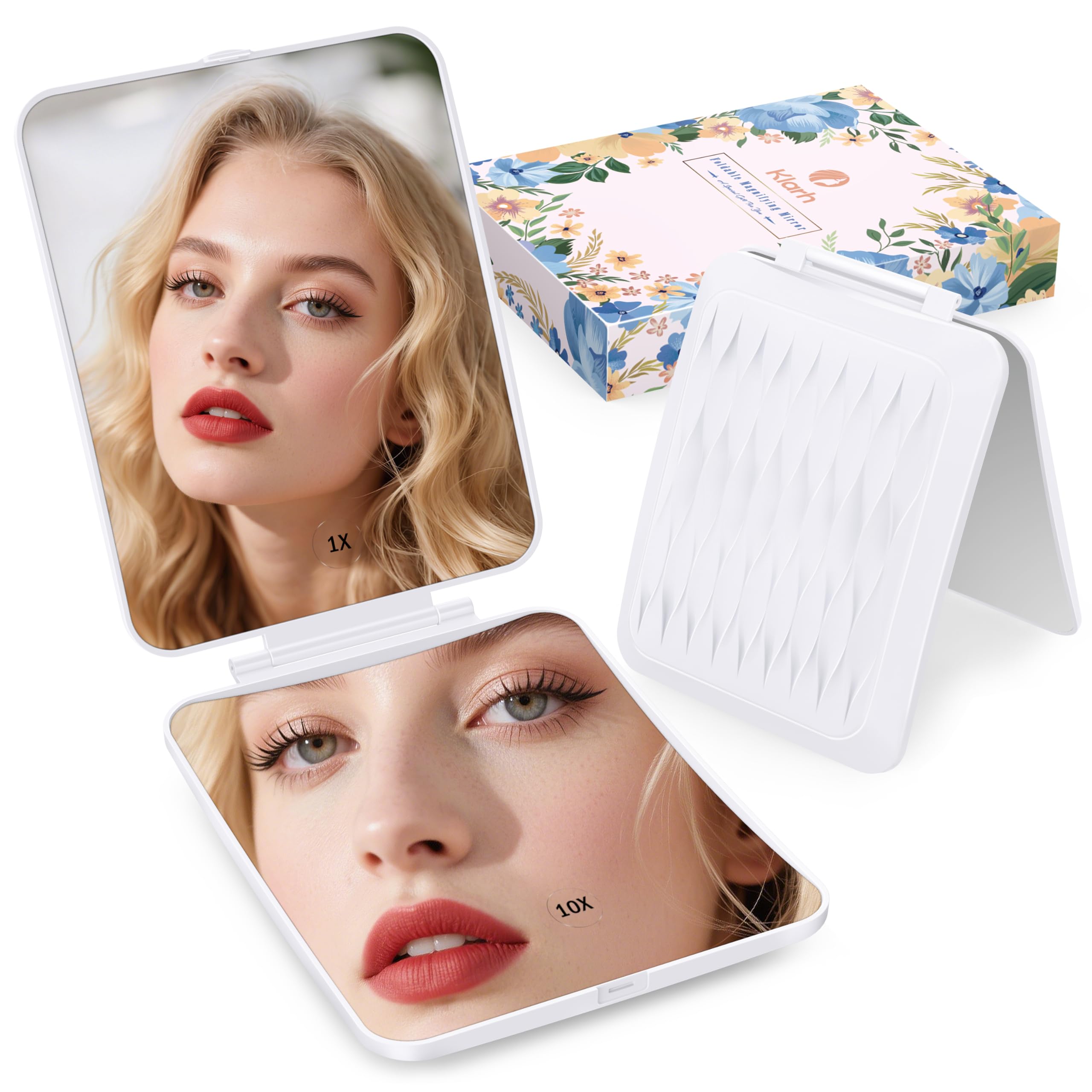 Klarh travel makeup mirror 1x HD view for everyday makeup application