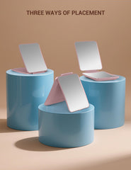 Klarh travel mirror folding design for easy packing and touch-ups