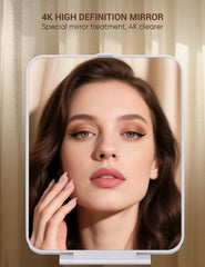Klarh folding vanity mirror portable for touch-ups anywhere