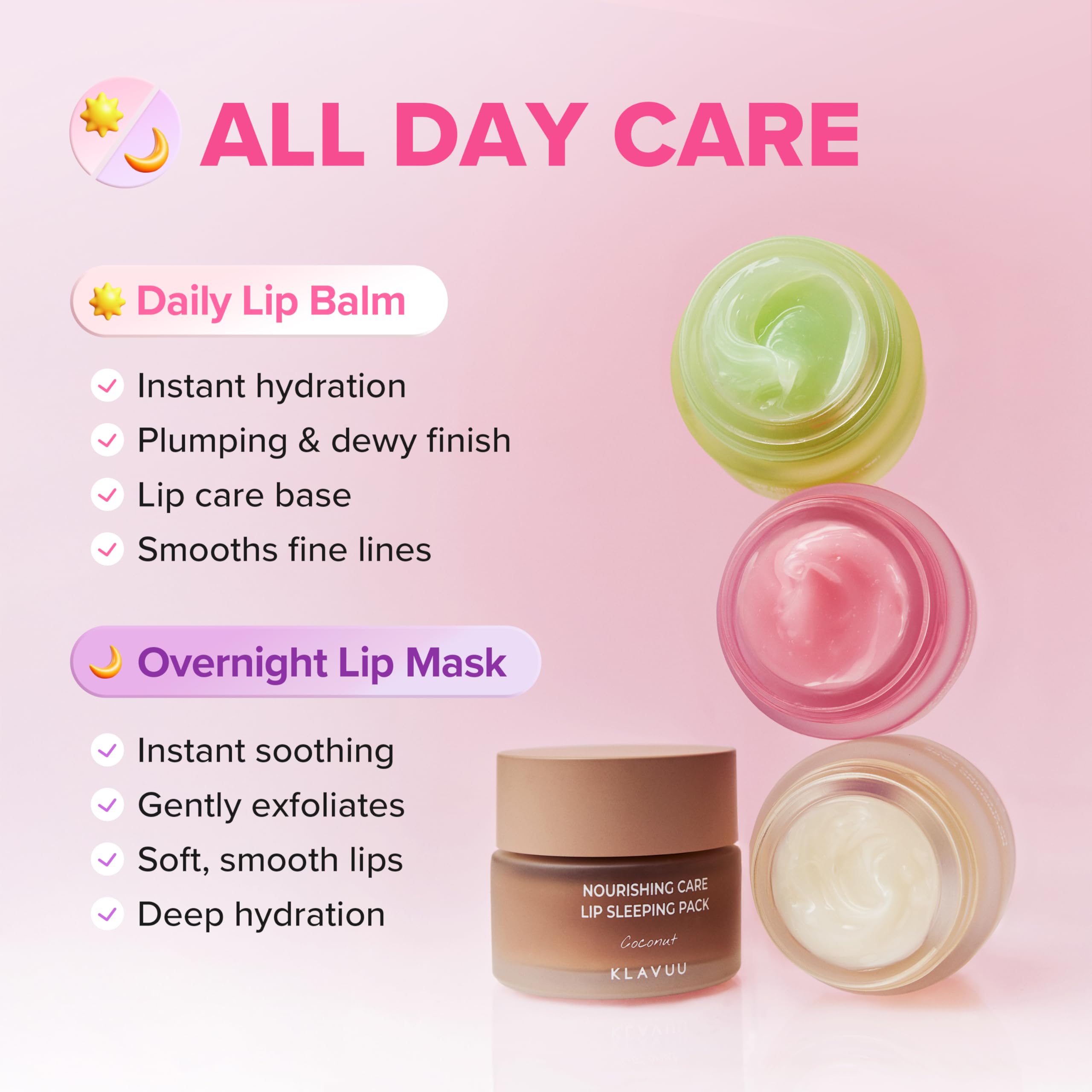 Klavuu Lip Mask has a non-sticky application for daytime use.